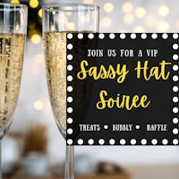 sassy hat soiree invitation